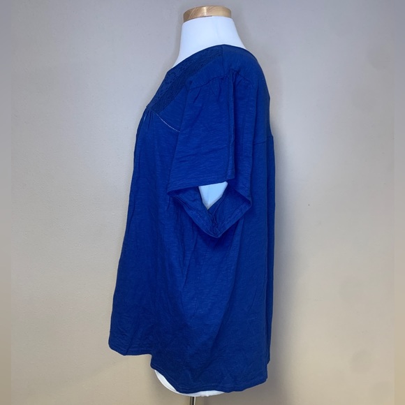 NWT - Ella Moss - Blue Floral Top - Picture 2 of 8